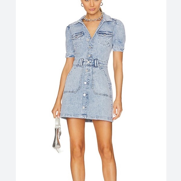 Paige Mayslie Denim Shirt Dress - Picture 1 of 7